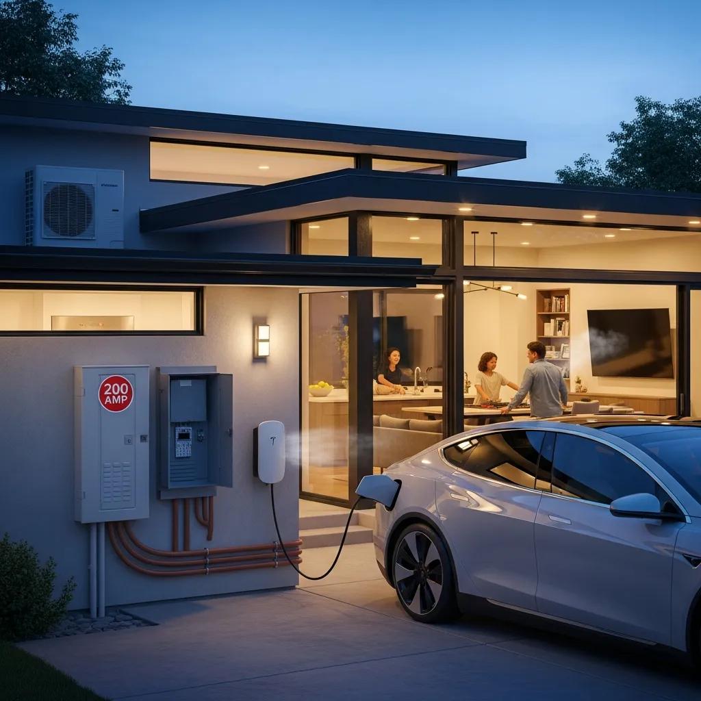 Benefits of 200 amp electrical service in a modern home with high-power appliances