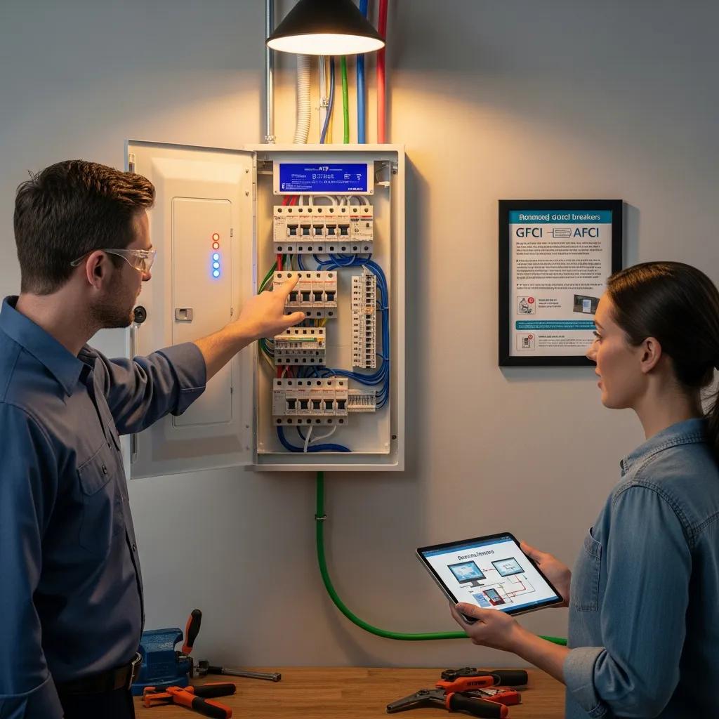Modern electrical panel upgrade showcasing safety features and compliance benefits